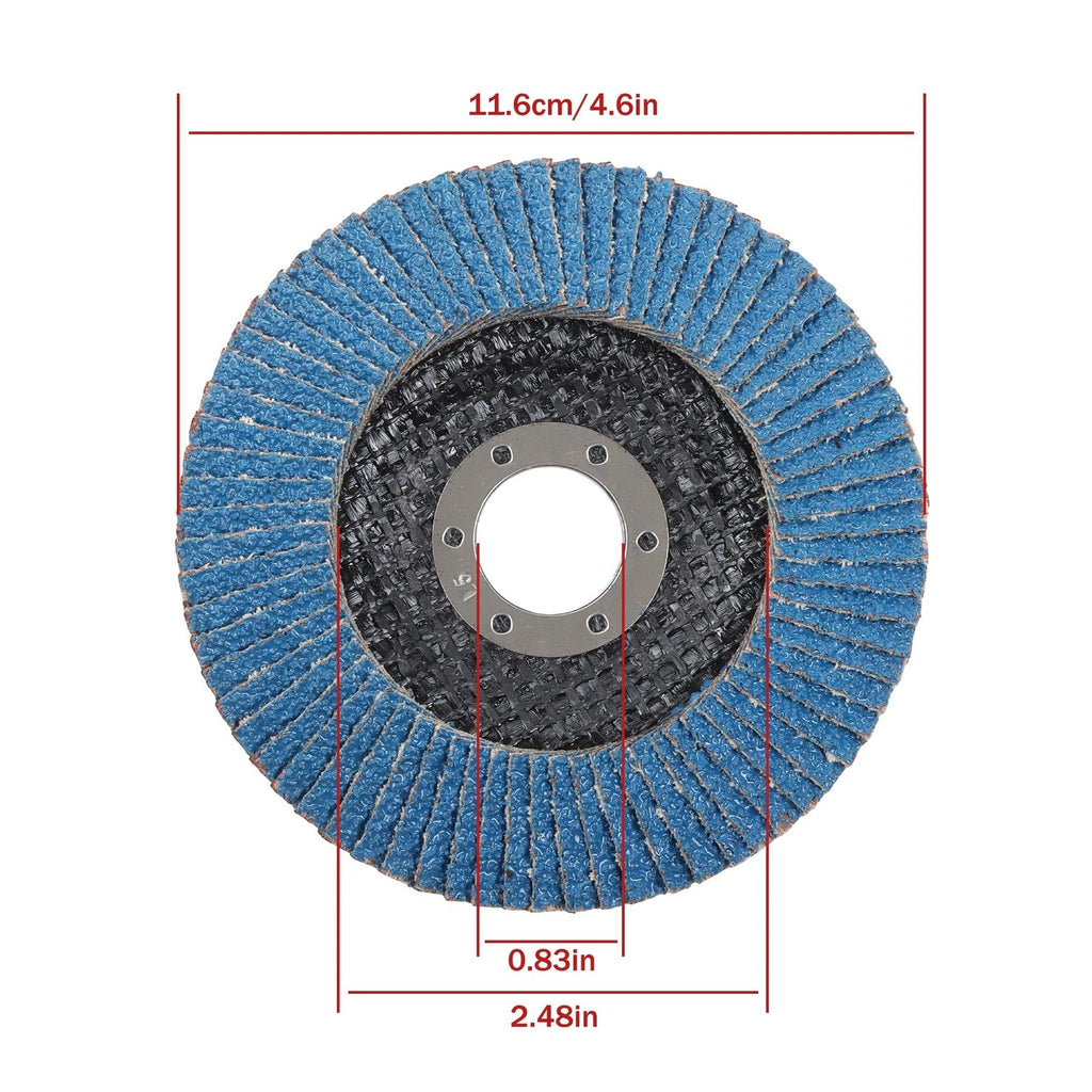 Set of 20 Zirconium Flap Discs 40 Grit for Angle Grinder (5" x 7/8")