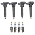 Set of 4 Ignition Coils & 4 Iridium Spark Plugs for Audi A6, VW Tiguan (2009–2016)