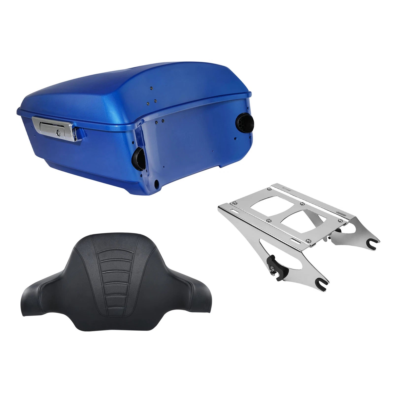 Trunk Backrest Mount for Harley Street Road Glide (2014–2026) Electric Blue