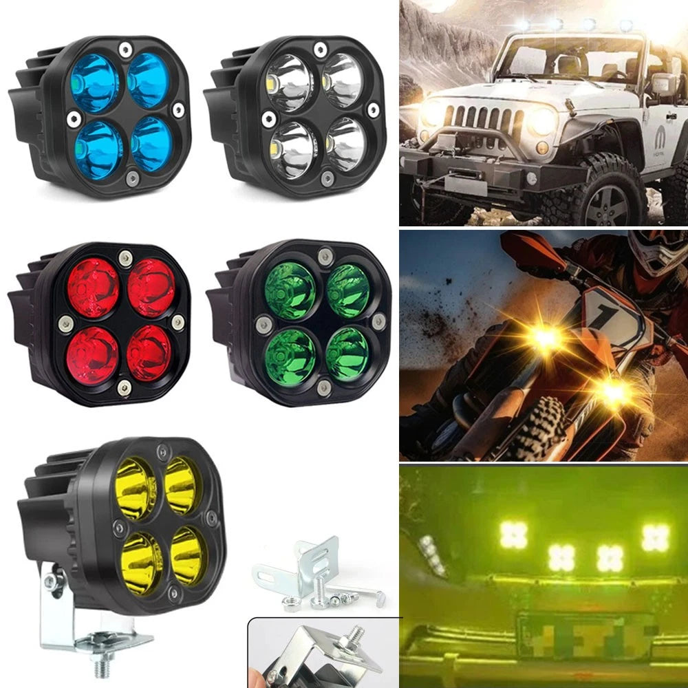 2X 3-Inch LED Cube Pods Work Light for ATV (Universal)