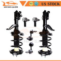Set of 6 Front Strut with Coil Spring and Outer Tie Rod for Honda CR-V (2002–2006)