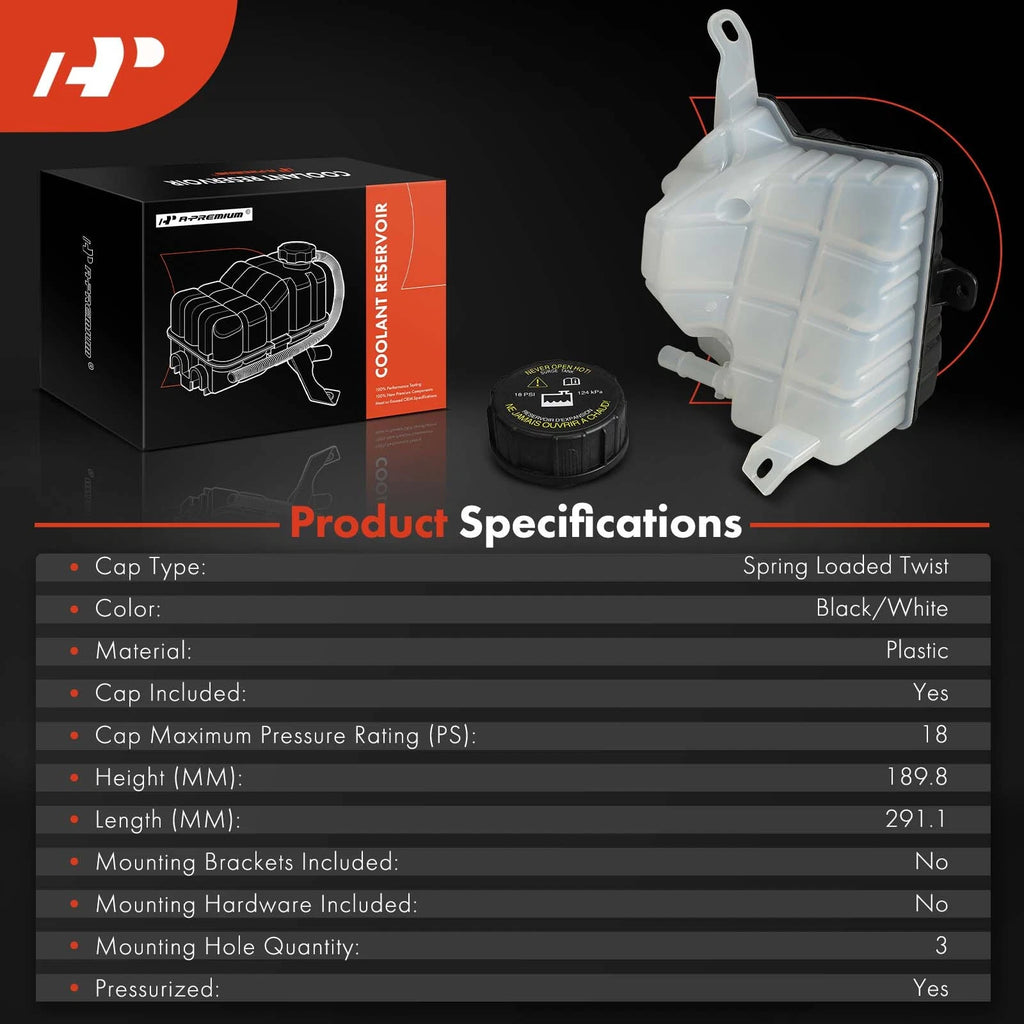 Coolant Reservoir with Cap for Buick Lucerne Cadillac DTS (2006-2011)