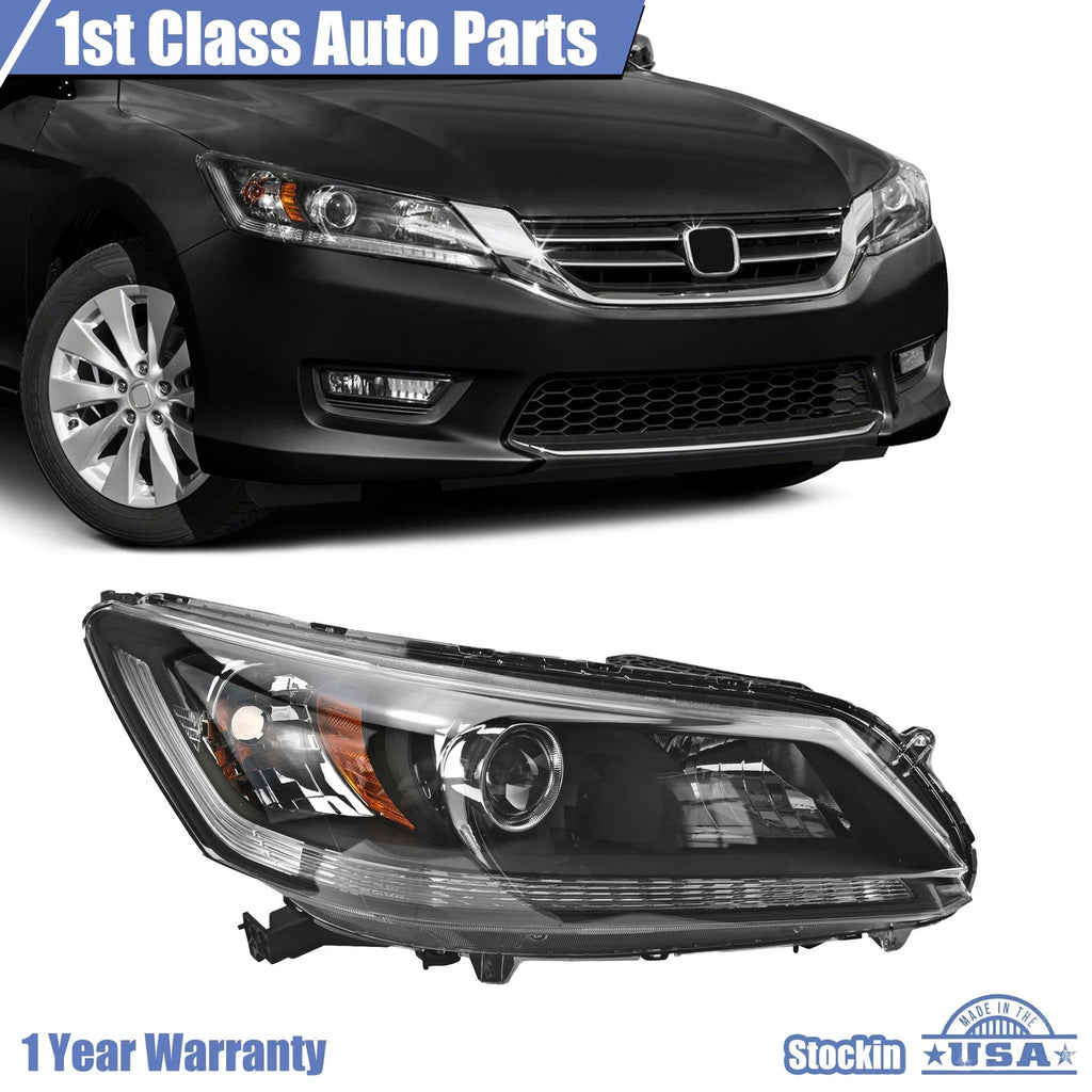 Right Passenger Side Halogen Headlight HO2503151 for Honda Accord Sedan (2013–2015)
