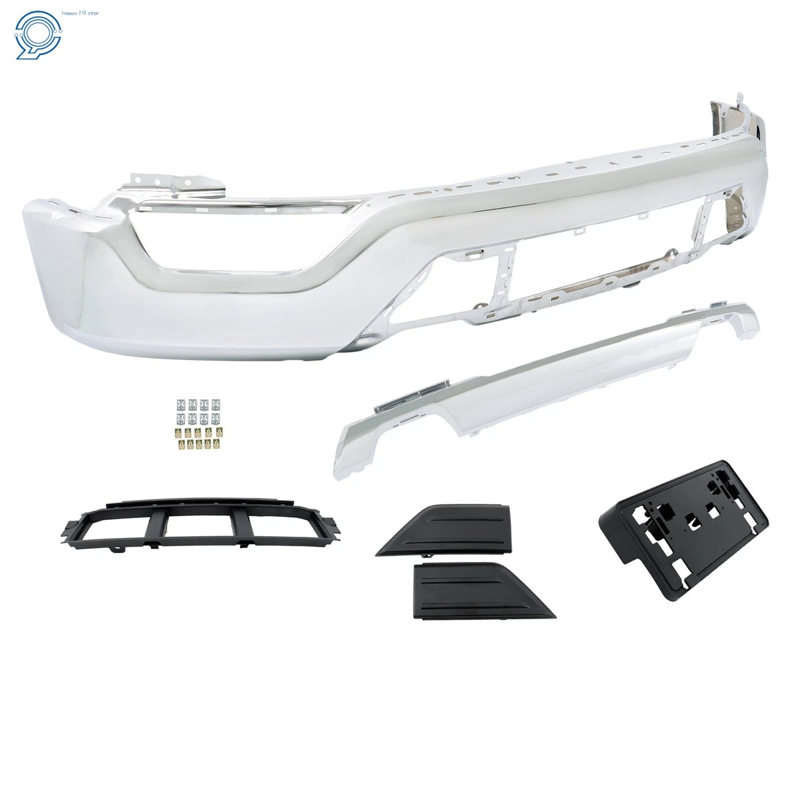 Set of 6 Chrome Front Bumper Face Bars for Ford F150 (2021–2023)