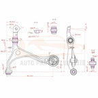 14pcs Control Arms Tie Rods Sway Bars for Acura TSX (2004–2008)