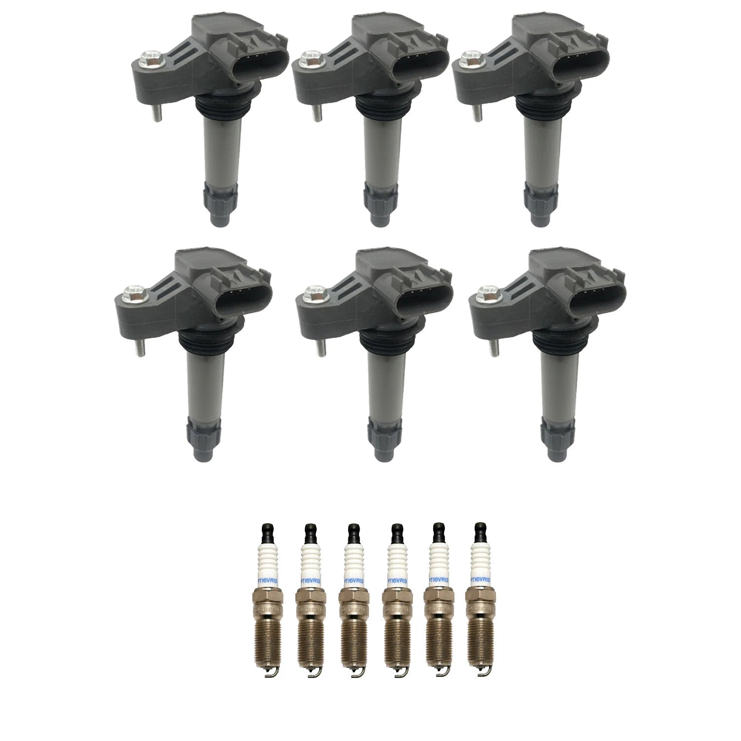 Set of 6 Ignition Coils & Spark Plugs for Cadillac CTS V6 LY7 (2008–2014)