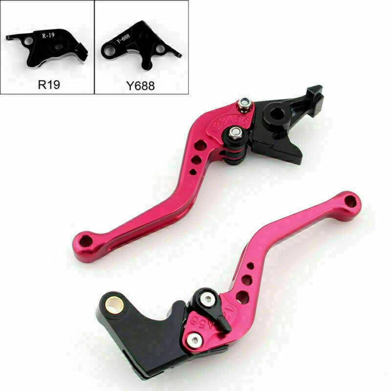 Short Brake Clutch Levers for Yamaha YZF 1000 R1 (2009–2014) Red T9