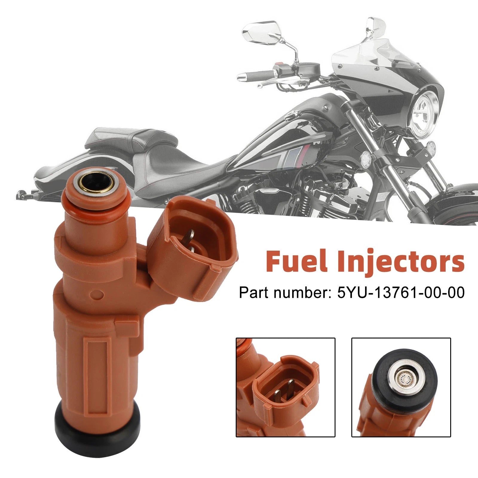 Fuel Injectors 5YU-13761-00-00 for Yamaha Stratoliner Raider Roadliner (2006–2017)