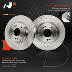 Front Disc Brake Rotors for Hyundai Elantra (2017–2020) Sonata Kia Forte