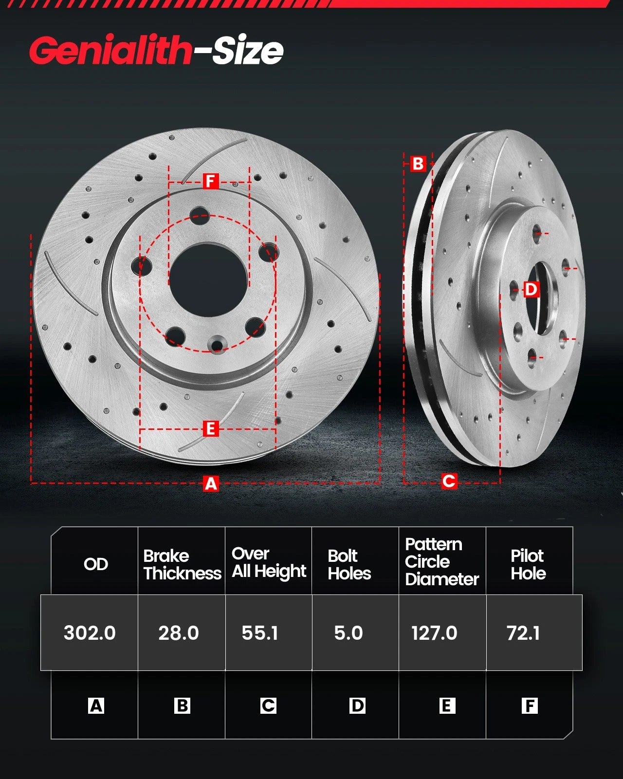 Front Disc Brake Rotors Pads for Jeep Wrangler (2007–2018)