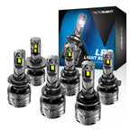 Set of 8 LED Headlight Bulbs for Multiple Makes/Models (9005, 9006, 9012, 9007, 9004, H13, H11, H7, H4)