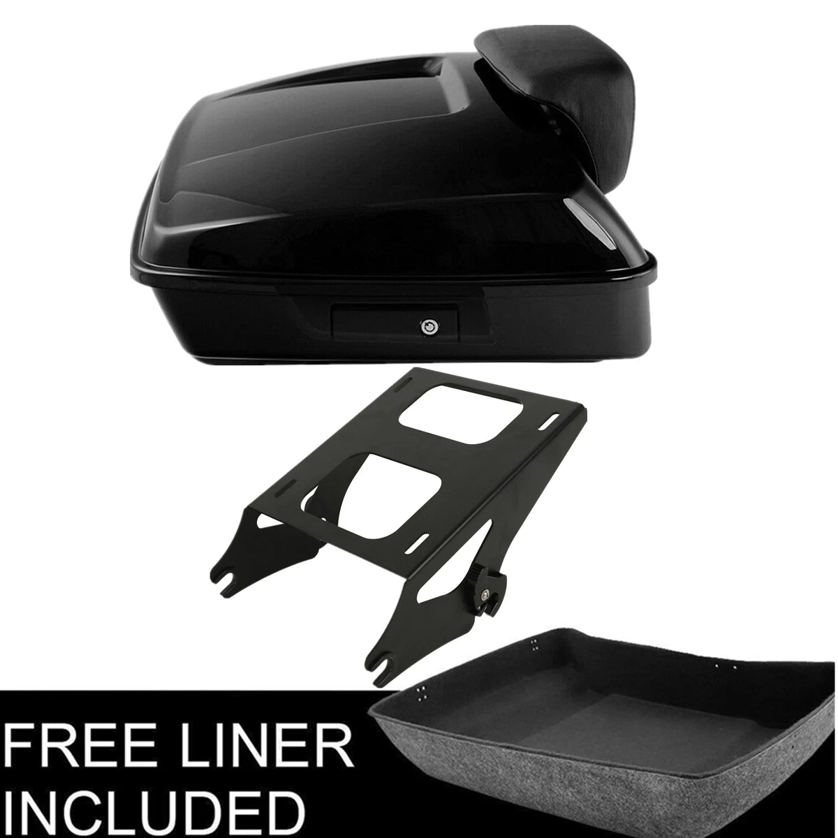 Chopped Trunk Backrest 2UP Mount Rack for Harley Touring Road Glide (2014–2025)