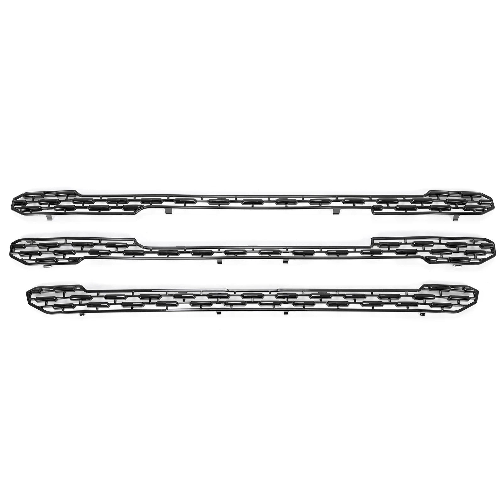 Glossy Black Grille Insert Mesh Grill Overlay for GMC Sierra 1500 SLT (2019-2022)