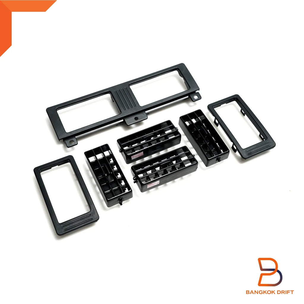 Black Air Grille Heater Vent Frame Cover for Nissan Navara D21 (1986-1997)