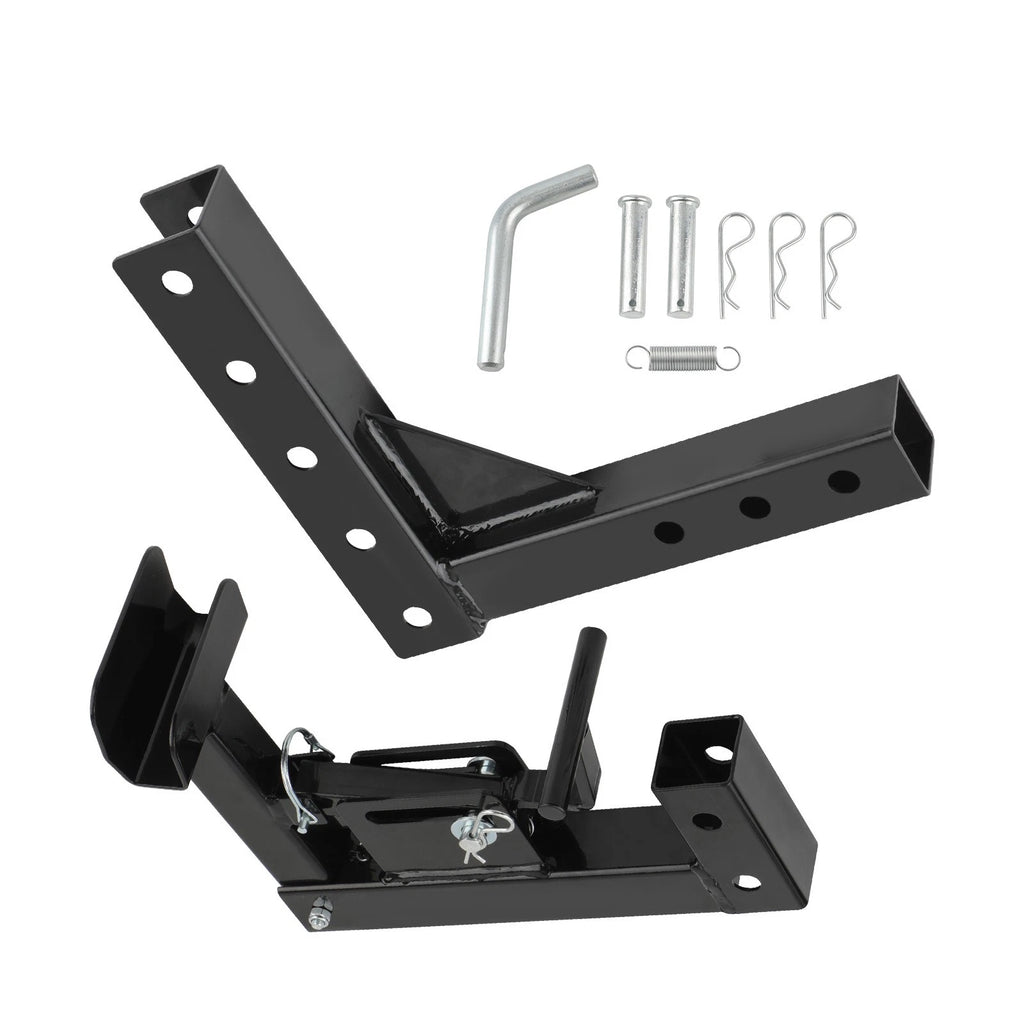 Adjustable Trash Can Transporter Hitch for Golf Cart, ATV (2in Receiver)