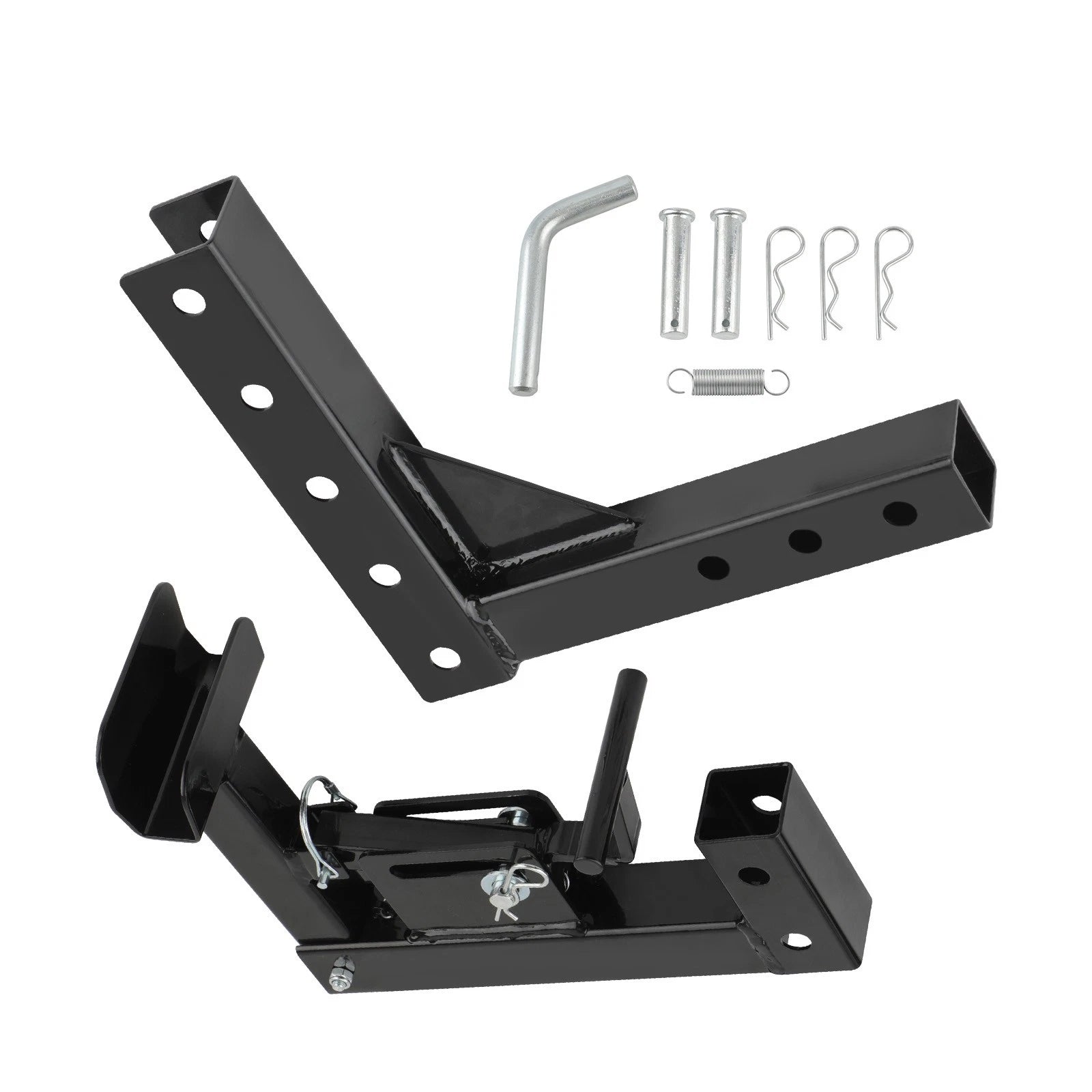 Adjustable Trash Can Transporter Hitch for Golf Cart, ATV (2in Receiver)