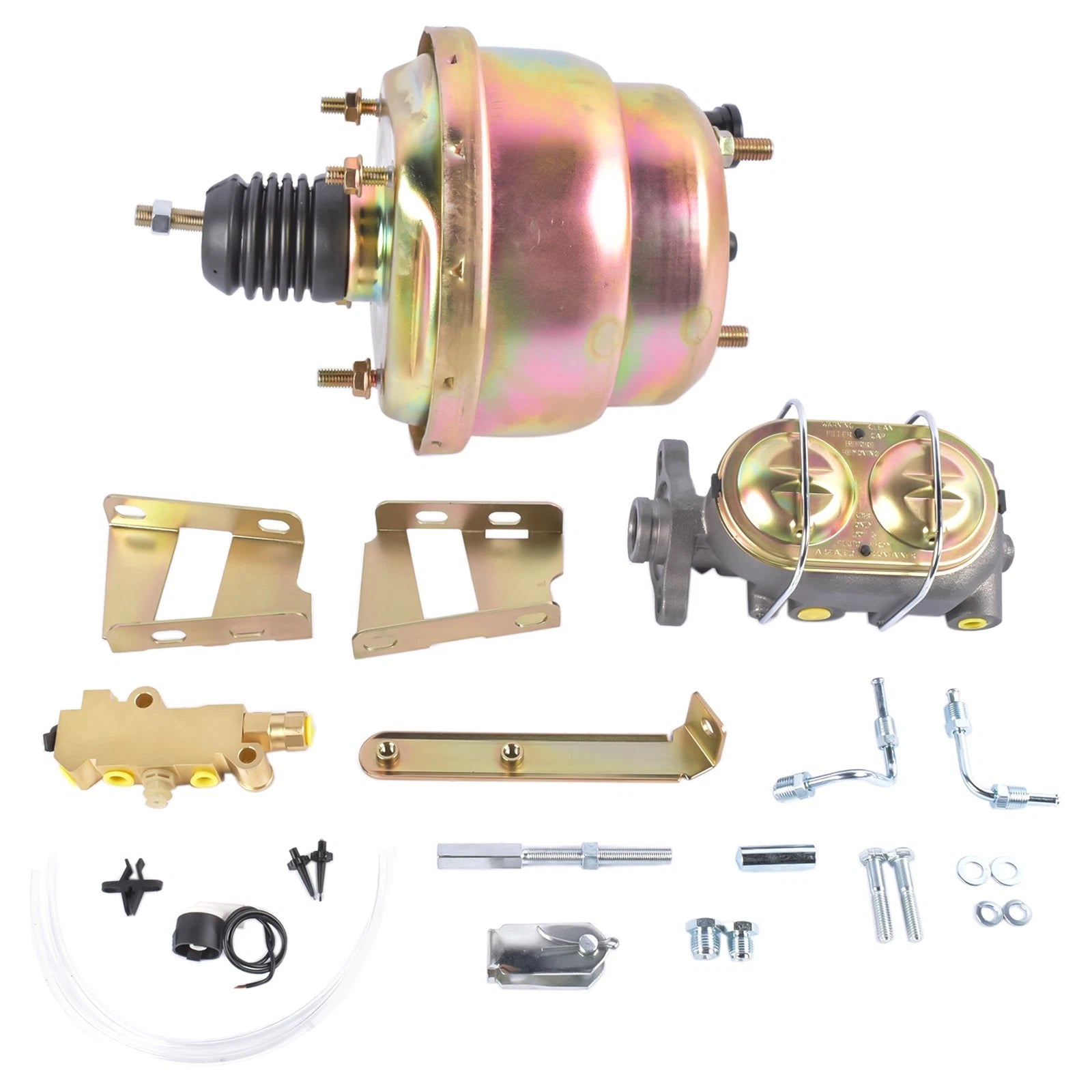 Dual 7" Brake Booster Master Cylinder Kit for Bel Air Impala Biscayne (1959–1964)