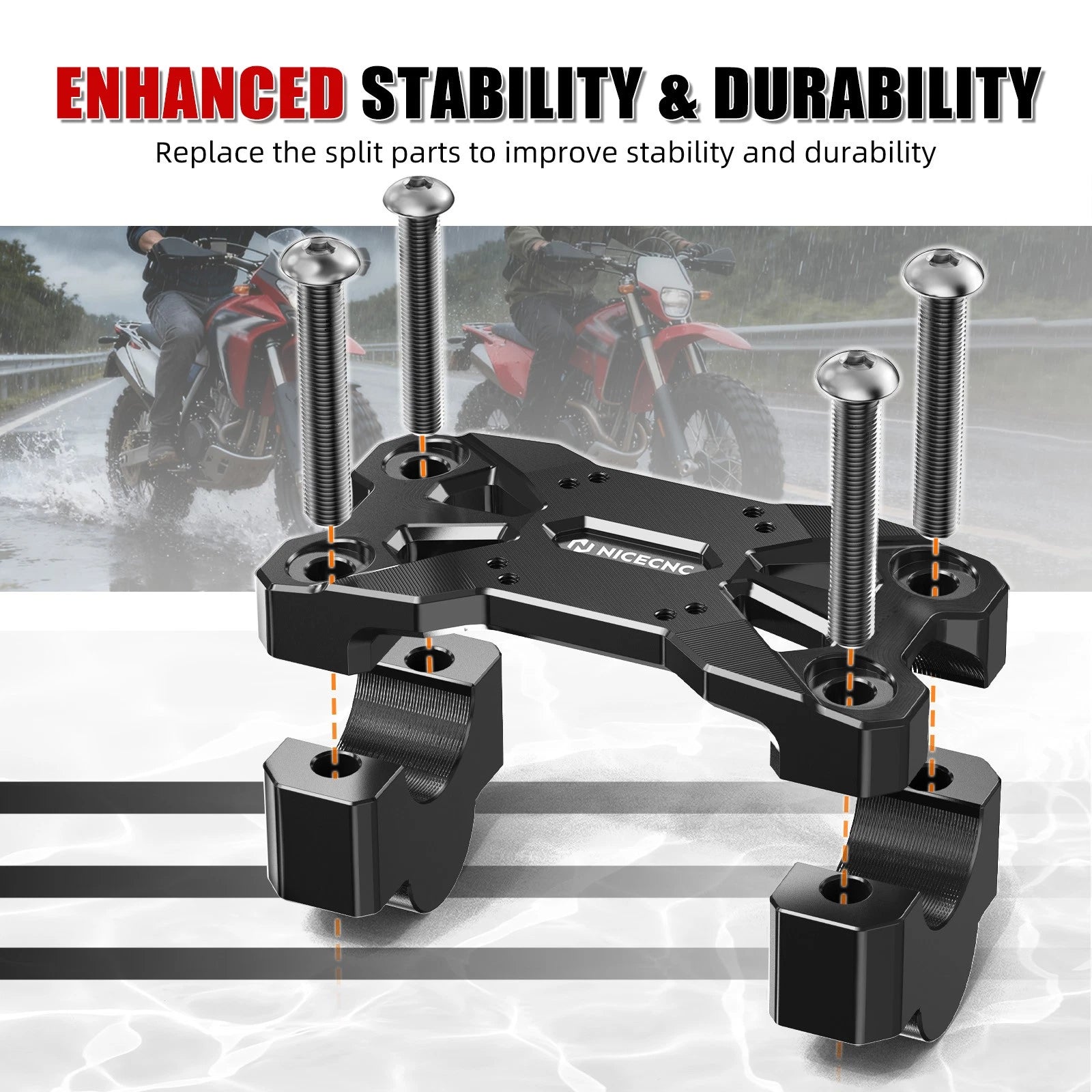 Handlebar Risers Mount Clamp for Honda CRF1100L Africa Twin (2020–2025)