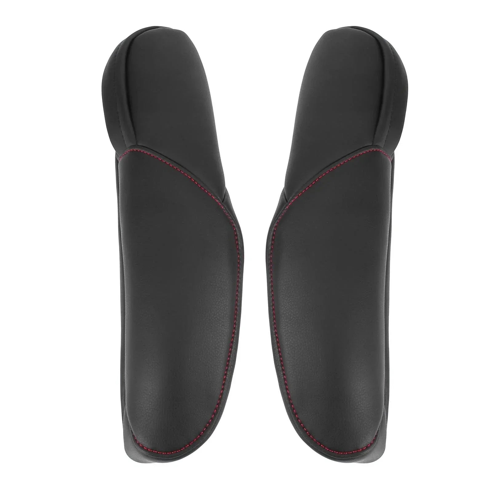 Car Front Seat Armrest Cover Black with Red Line for Honda CR-V (2010-2011)