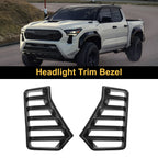 Front Left Right Headlight Trim Bezel for Toyota Tacoma (2024–2026) Carbon Fiber Black
