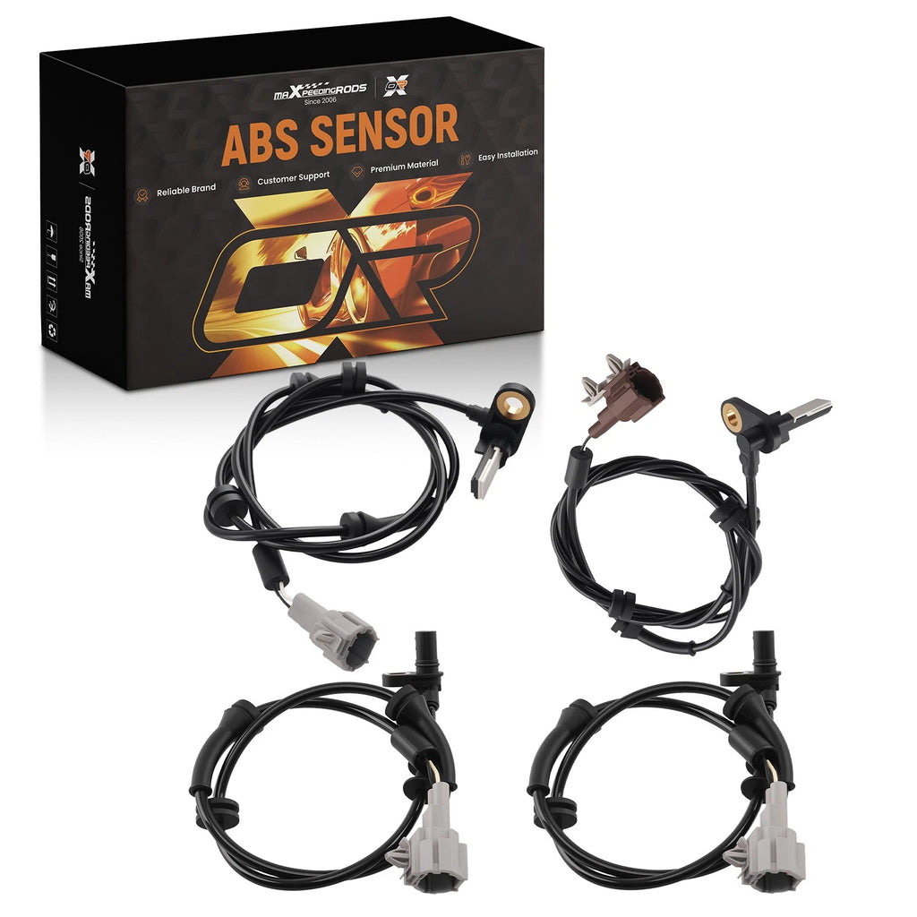 4PC ABS Speed Sensor Set for Nissan Titan 5.6L (2004–2007) 47900-7S200 ALS638