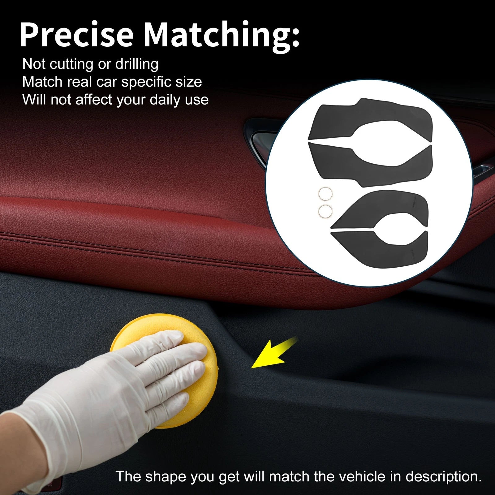 Set of 1 Car Door Anti Kick Pad Sticker Protector for Hyundai Tucson (2015–2018)