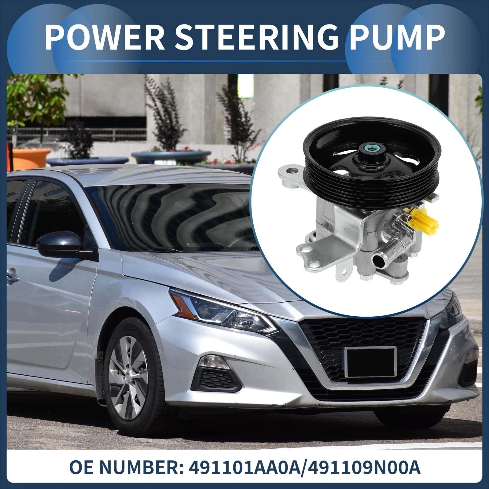 Power Steering Pump with Pulley for Nissan Altima (2007–2012) No. 491101AA0A