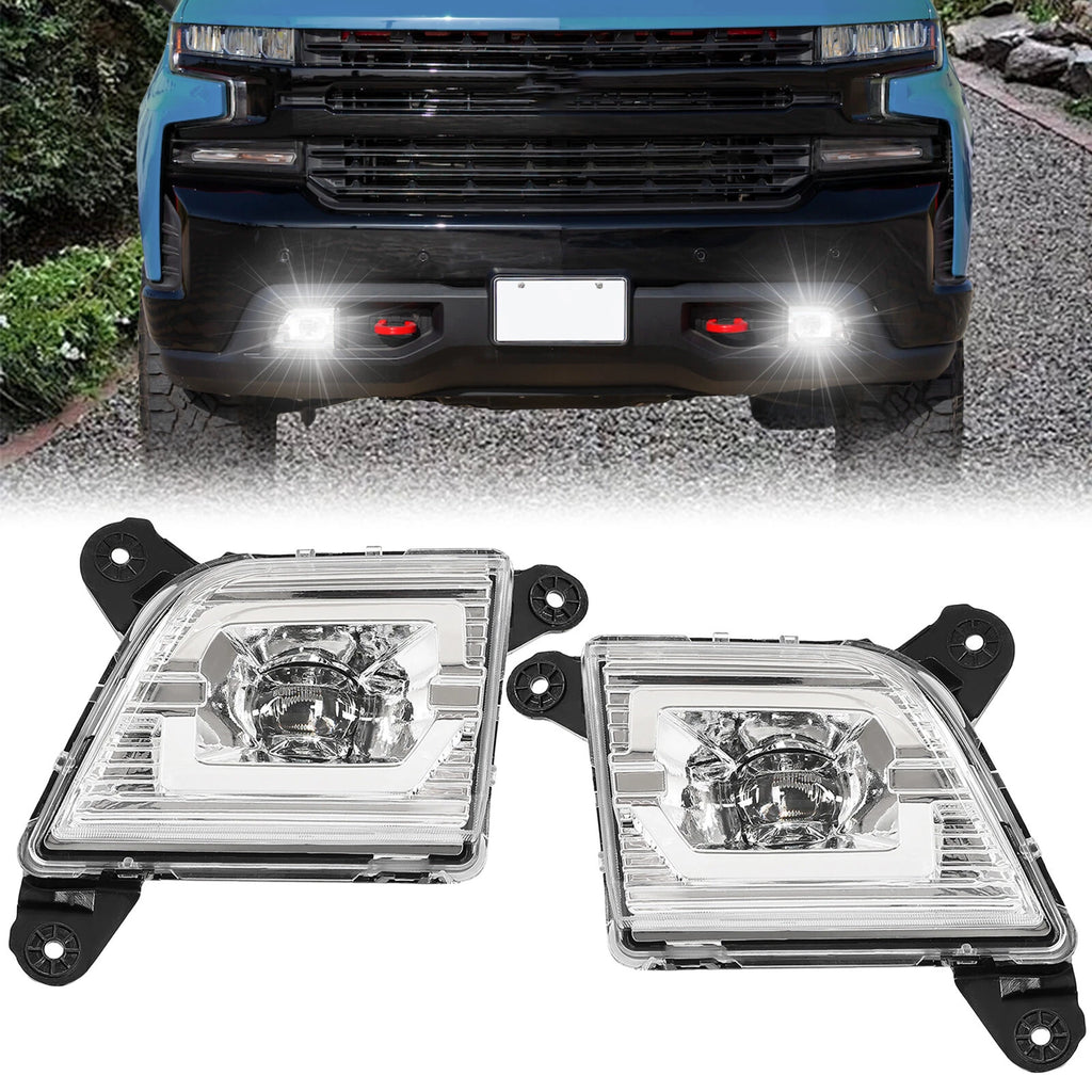LED Fog Lights Set LH & RH for Chevy Silverado 1500 (2019–2022)