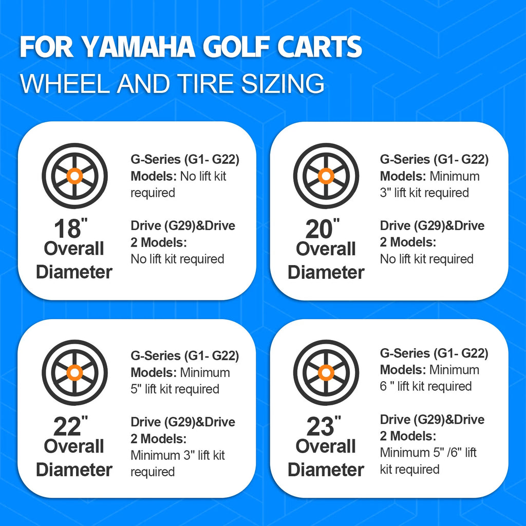 6" A-Arm Lift Kit for Yamaha Golf Cart G22 (2003–2007)