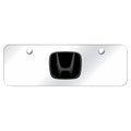 Black Pearl Logo on Chrome Mini License Plate - Officially Licensed for Honda