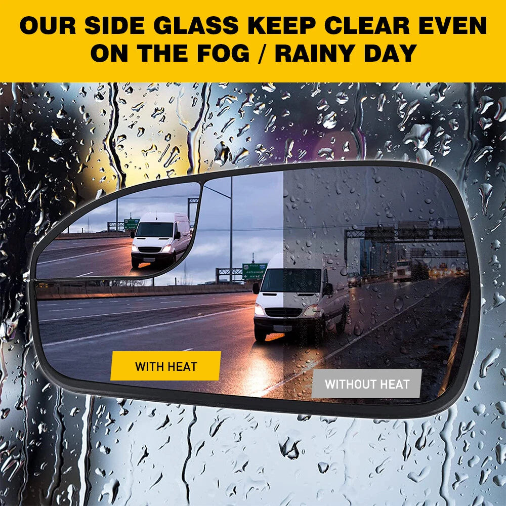 Heated Driver Side Left Rear View Mirror Glass for Ford Fusion (2013-2020)