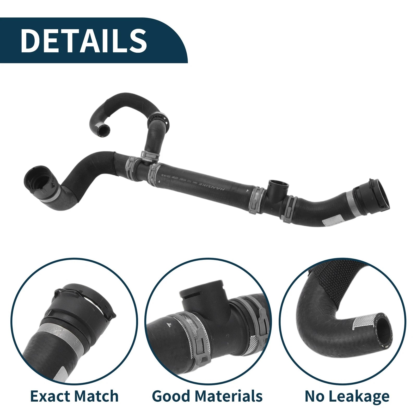 Radiator Hose Downpipe for Audi Q7 (2016) No. 4M0122055BT/4M0122055BG Rubber