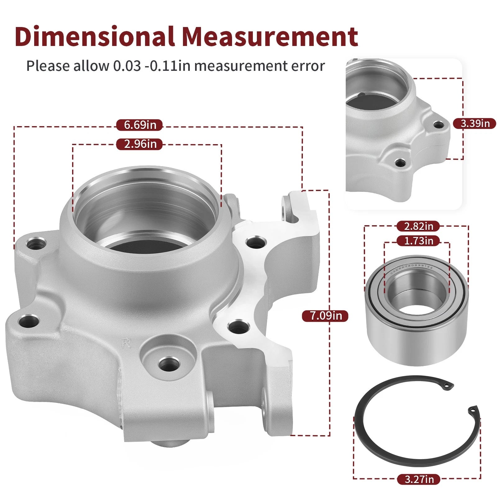 Rear Right Wheel Spindle Knuckle Bearing Carrier for Polaris RZR XP 1000 (2014–2017)