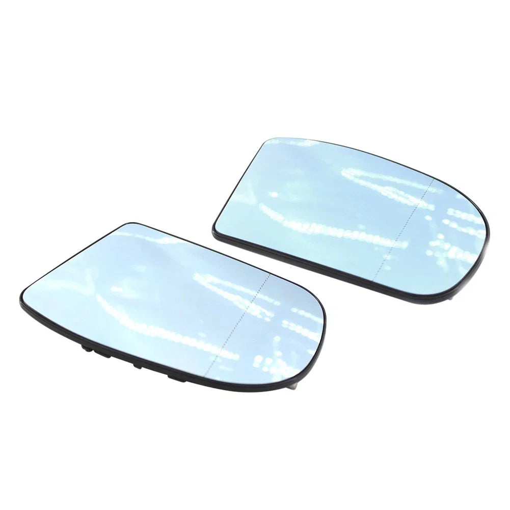 Blue Wide Angle Heated Door Mirror Glass for Benz C E Class (2001-2009)