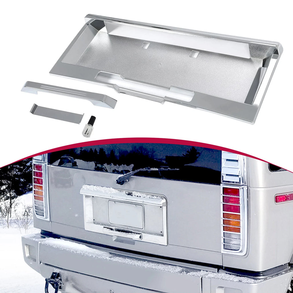 Rear License Plate Cap Trim Cover Frame for Hummer H2 (2003–2005)