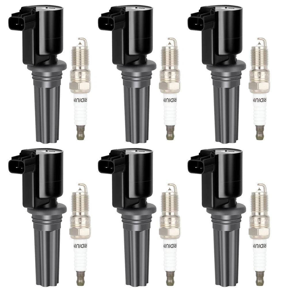 Set of 6 Ignition Coils & Spark Plugs for Jaguar S-Type (2000–2003)
