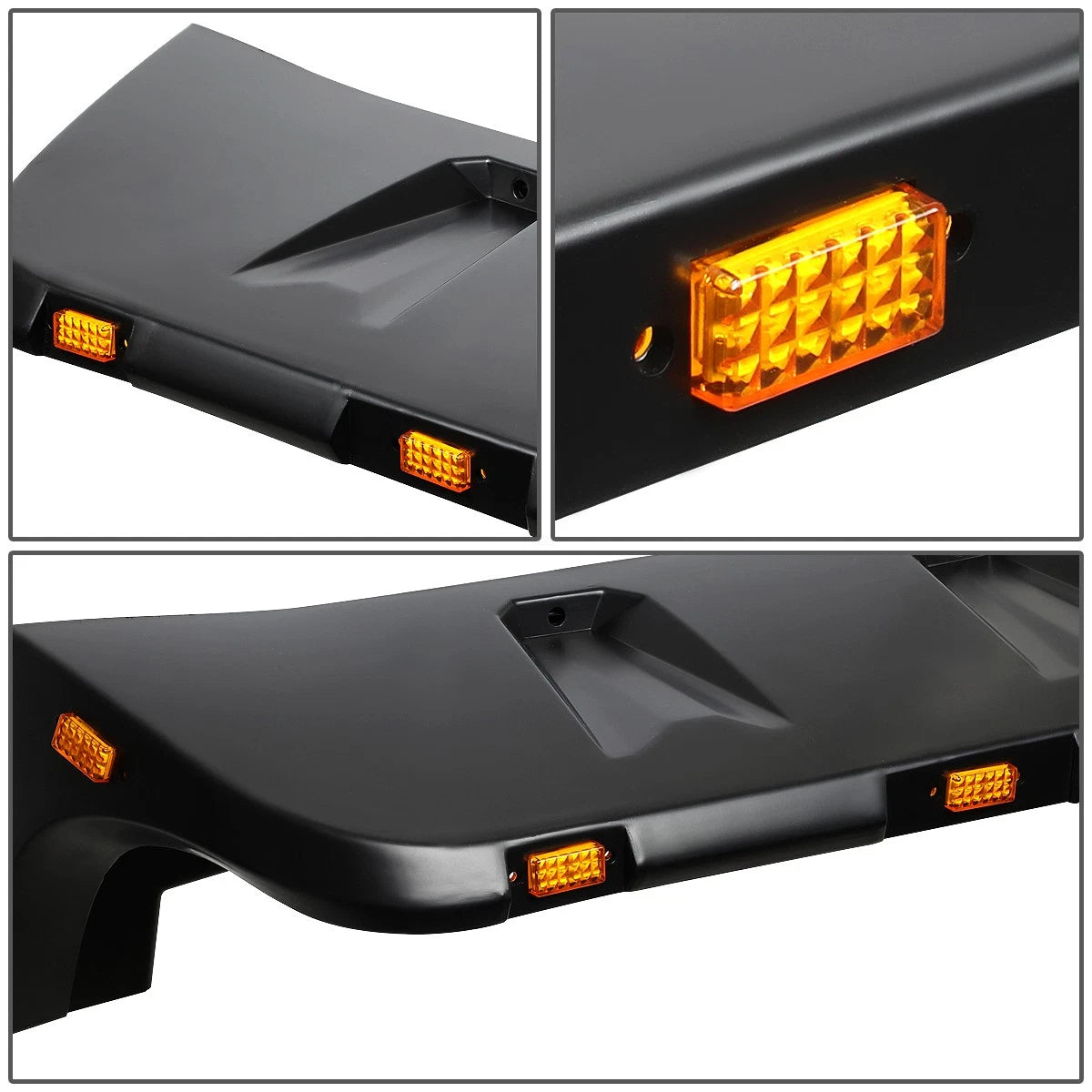 Set of 4 Pocket-Riveted LED Wheel Fender Flares for Jeep Wrangler JK (2007–2018)