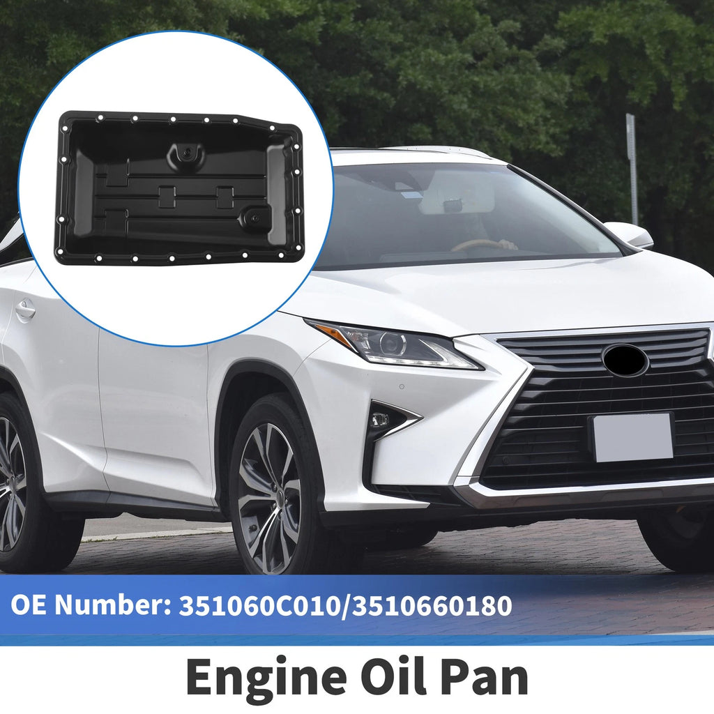 Engine Oil Pan for Lexus GX470 (2004–2009) 351060C010 Aluminum Alloy Black