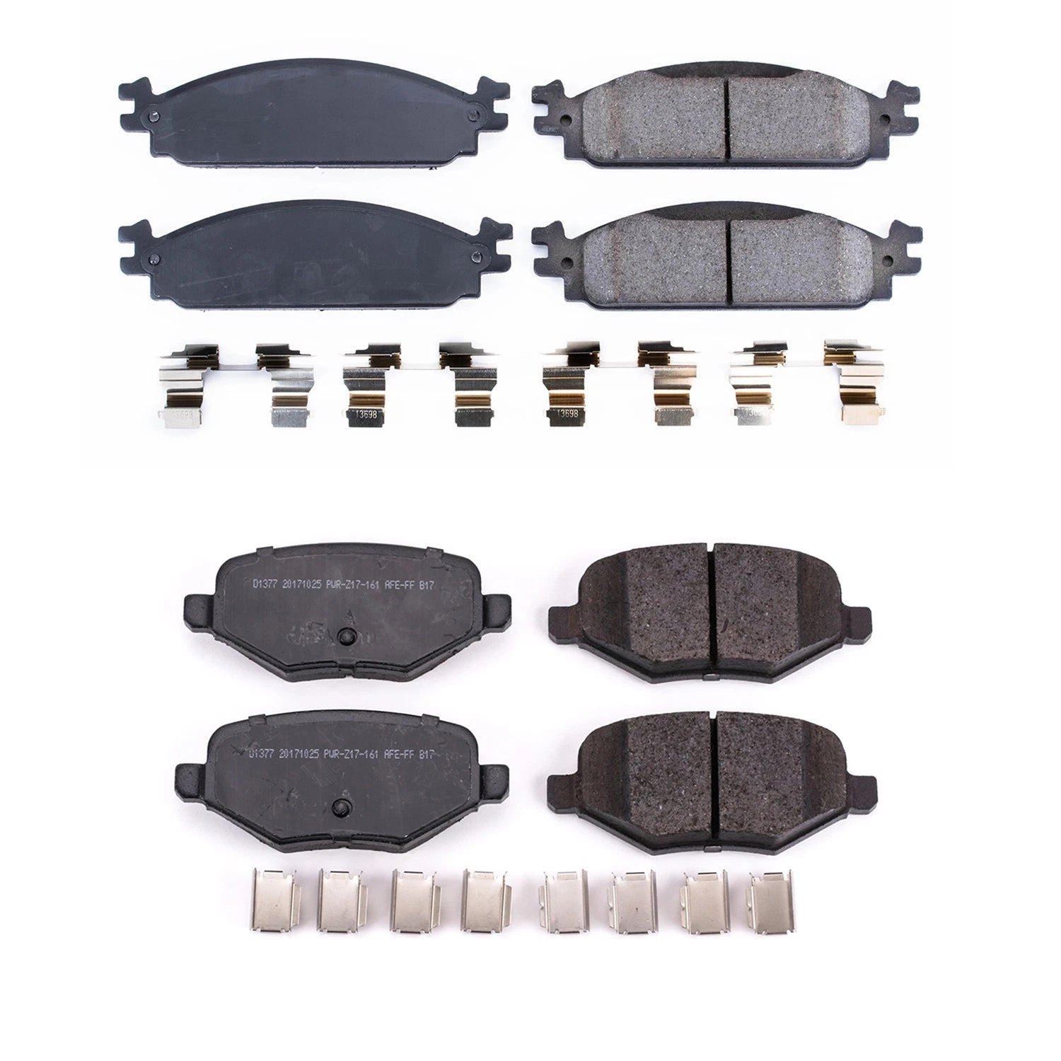 PowerStop 2X Front Rear Carbon Fiber Ceramic Brake Pads Kit for Ford Taurus (2000–2007)