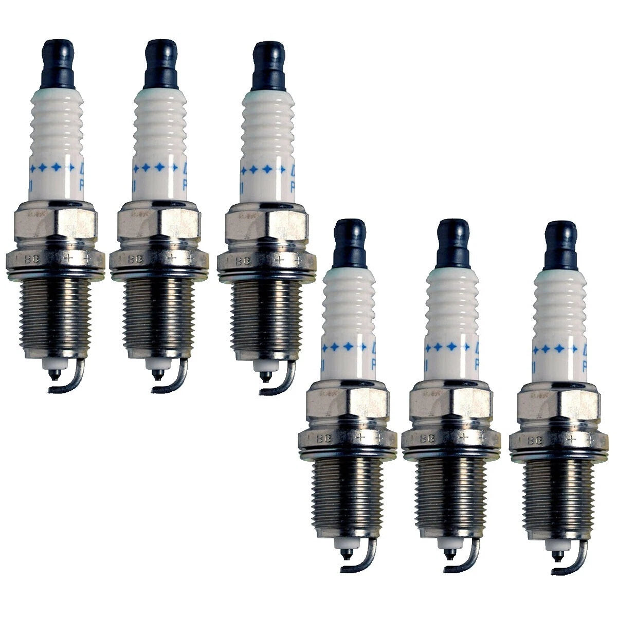 Set of 6 Double Platinum Spark Plugs for Acura Honda Mazda Saturn V6 (N/A)