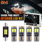LED Bulb Kit for Ford Mustang (2005–2009) - 5 Pcs License Plate Cargo Map