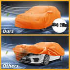 Waterproof Car Cover for Subaru WRX (All Weather, Orange, Zipper)