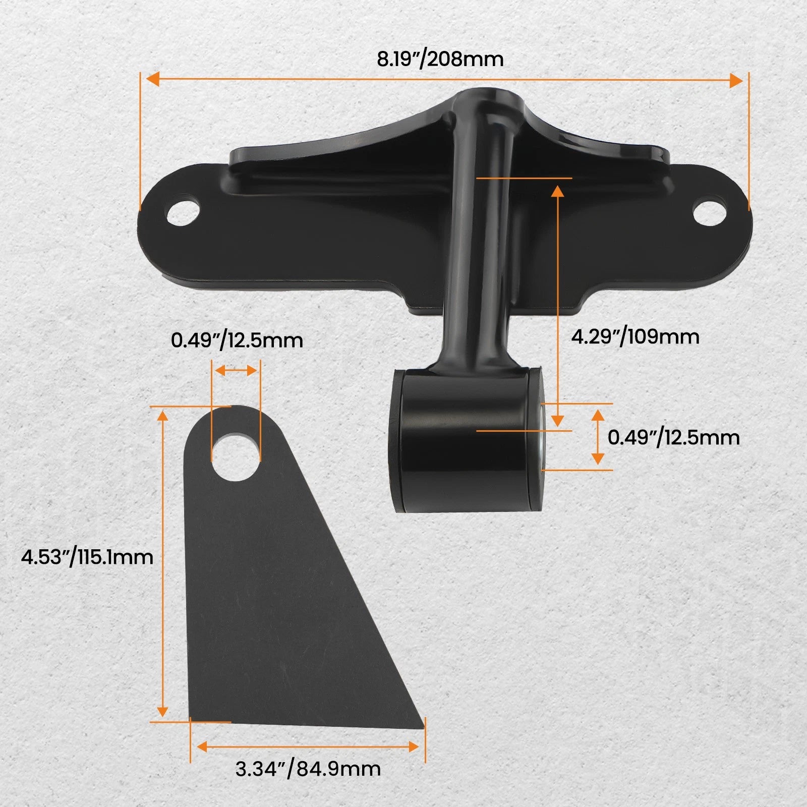 Pair Front Engine Swap Motor Mounts for Ford SBF Small Block V8 (1962–1995)
