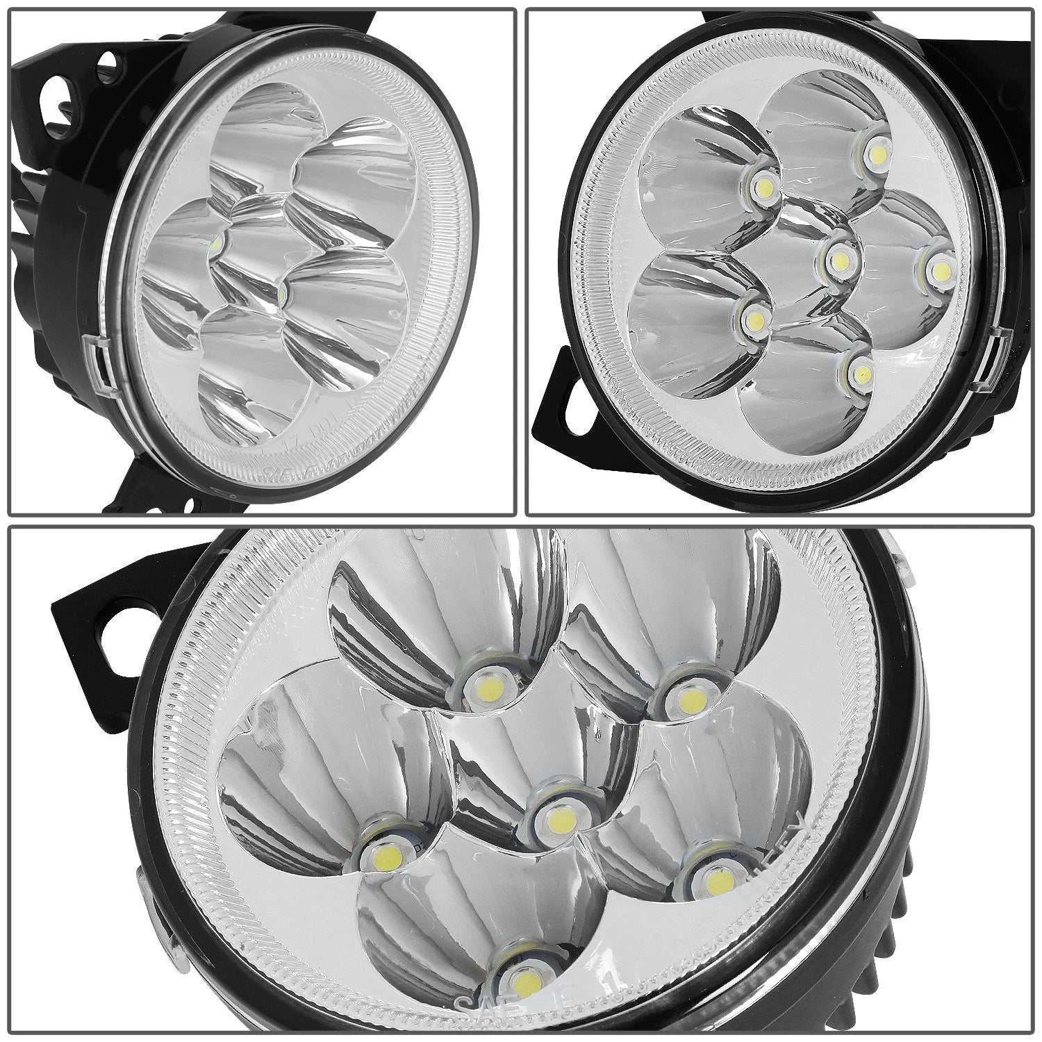 Set of 2 LED Front Bumper Fog Light Lamps for Peterbilt 579 587, Kenworth T660 (2011–2020, 2008–2015)