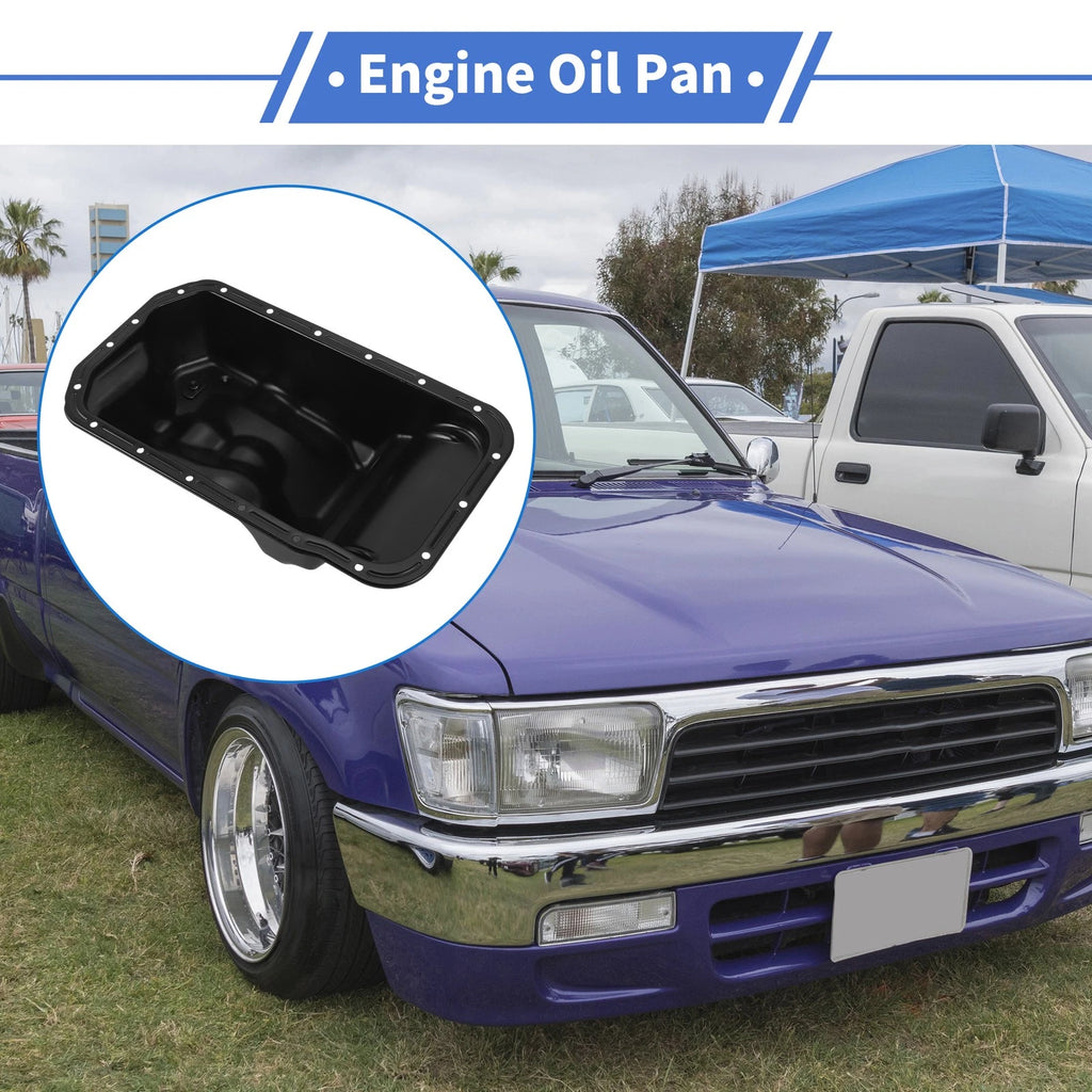 1 Pc Engine Oil Pan No.1210165010 for Toyota Hilux (1988–1997) Steel Black