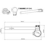 7 Degree 50mm Aluminum Clip-On Handlebars for Suzuki GSXR600/750/1000 (2001–2023)