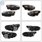 2X LED Headlights for Jeep Cherokee (2019-2022) Black W/Ballast