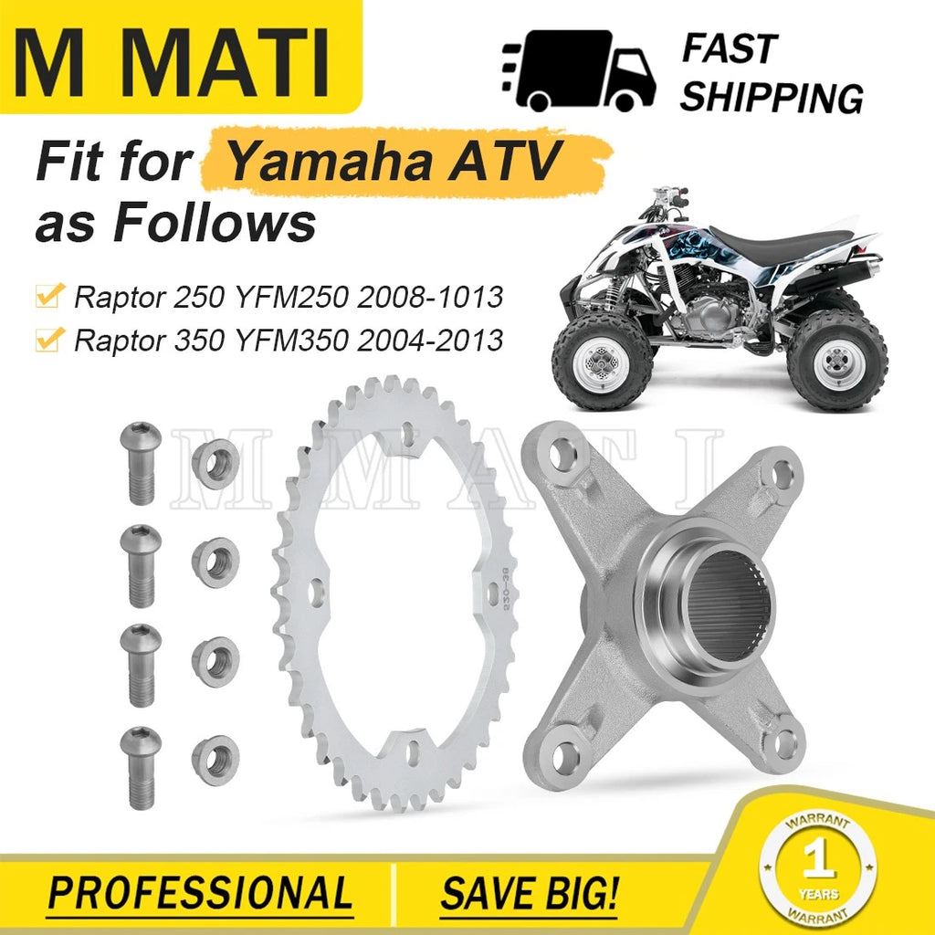 Rear Sprocket with Hub 38T for Yamaha Raptor 250 350 (2008–2013) 5YT-25386-00-00
