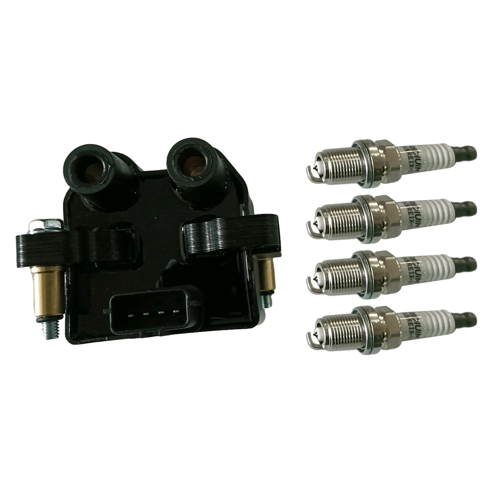Set of 4 Iridium Spark Plugs & Ignition Coil for Subaru Impreza (2008-2011)