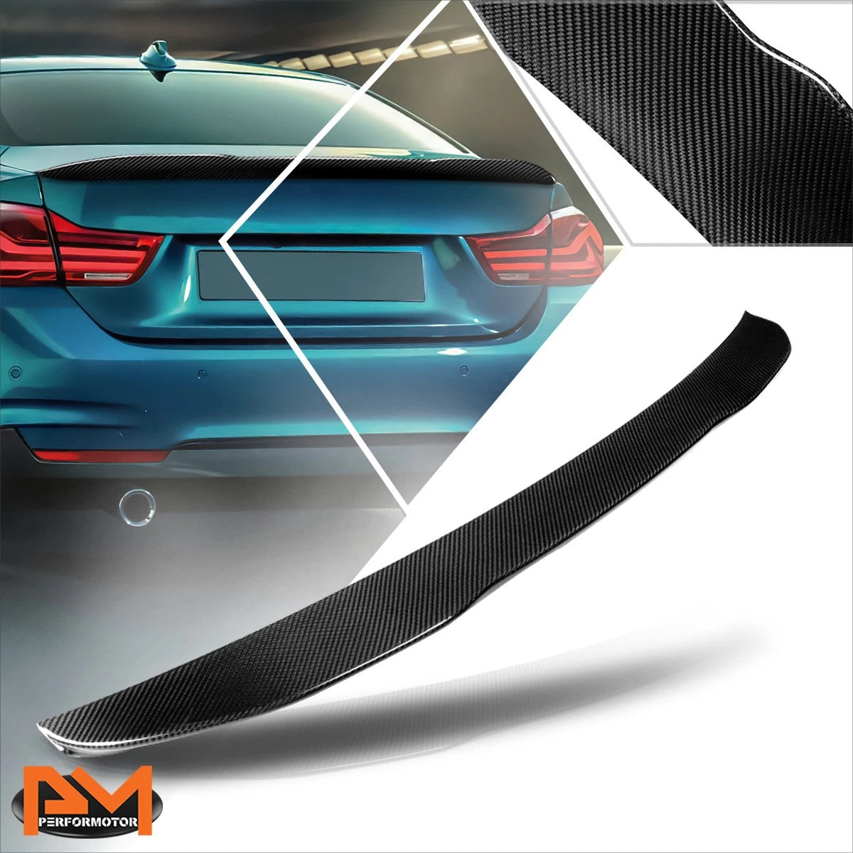 Carbon Fiber PSM-Style Rear Trunk Lid Spoiler for BMW 4-Series (2014–2020)